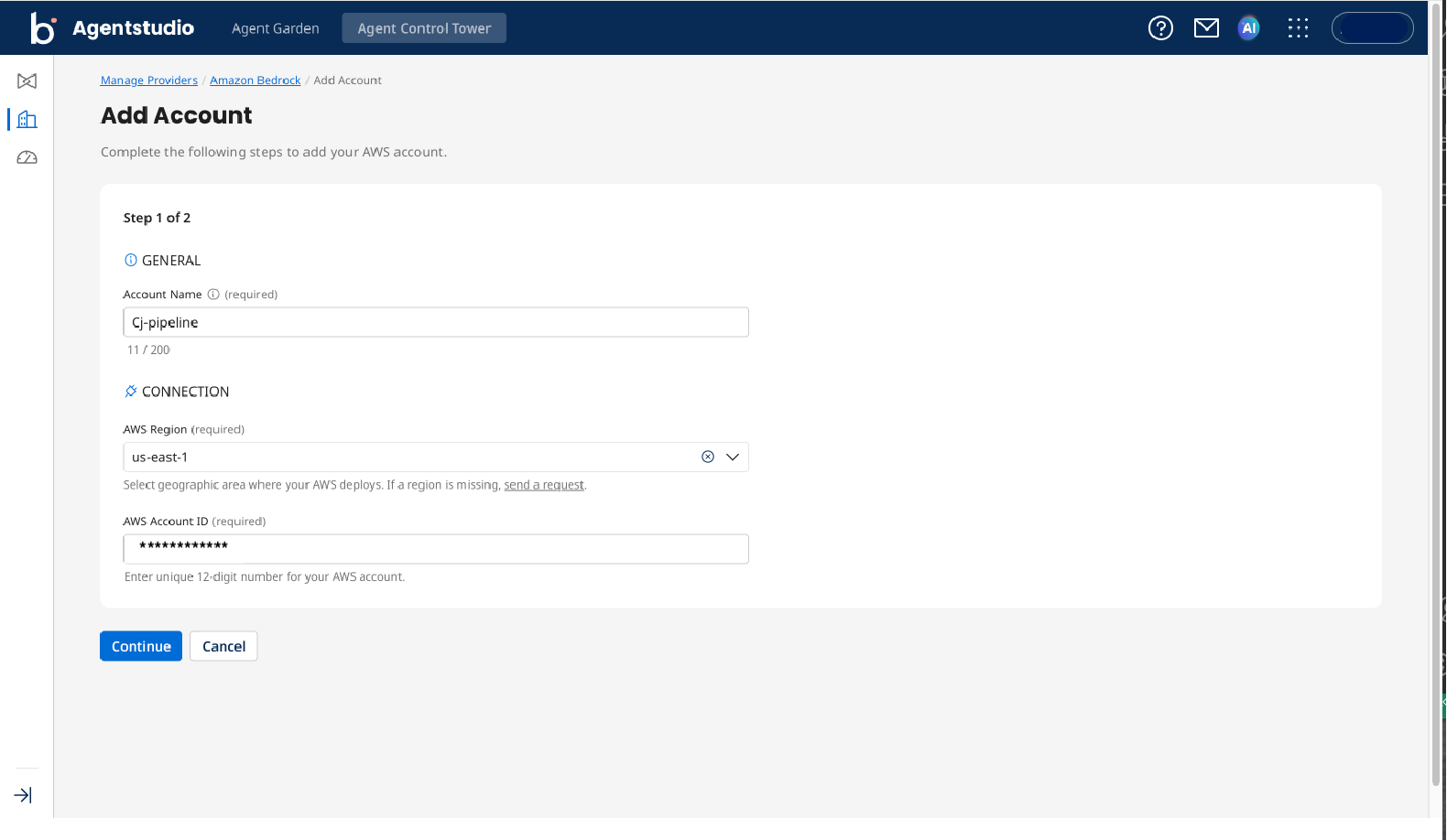 AWS Bedrock Adding account