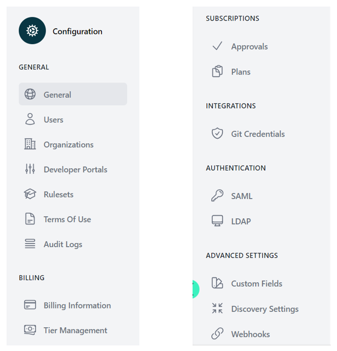 Subjects to Configure