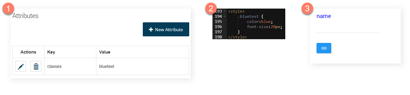 Example attribute CSS